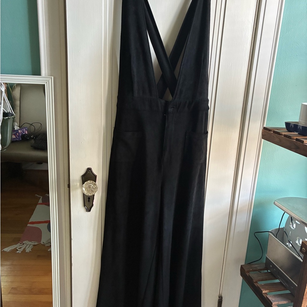 Sadie & Sage Black Halter Jumpsuit with Wide-Leg Silhouette